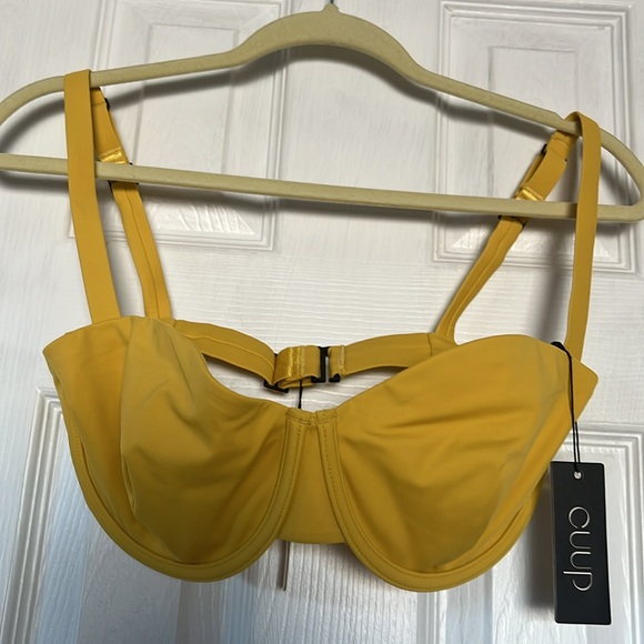 CUUP Other - NWT CUUP swim suit top with underwire yellowi lsz 36DD